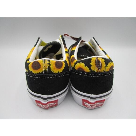 Vans "Off The Wall" Youth Size 12K Sunflower Print Low Top Shoes Skate Lace Up - Picture 4 of 5